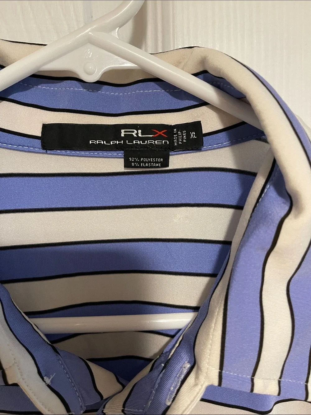 Ralph Lauren Lavender and White Striped Polo